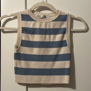 zara knit cropped tank